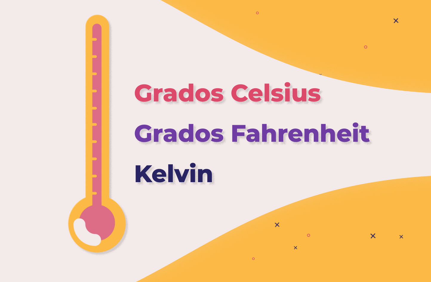 Existen distintos tipos de escala de medir la temperatura, las más comunes son: